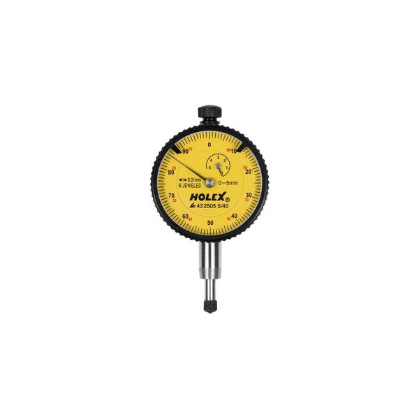 Holex Precision small dial indicator shock-resistant 432505 5/40 - main